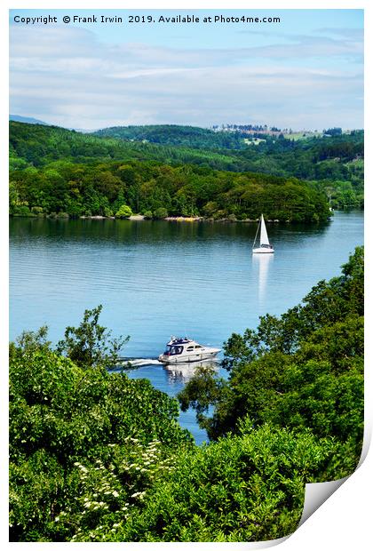 Sailing on Windermere Print by Frank Irwin