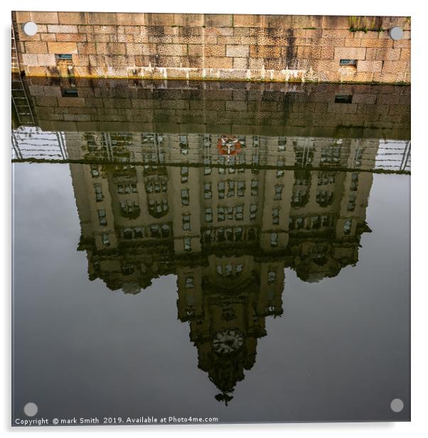 Liver Building in Reflection Acrylic by mark Smith