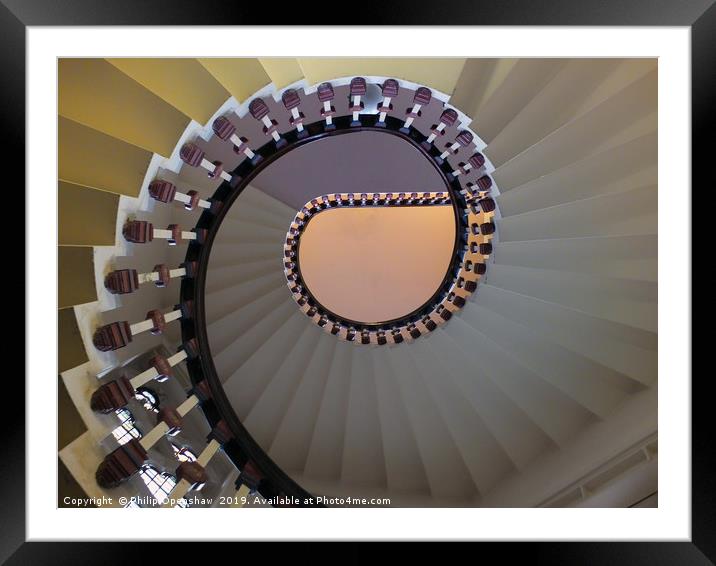 elegant spiral staircase Framed Mounted Print by Philip Openshaw