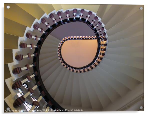 elegant spiral staircase Acrylic by Philip Openshaw