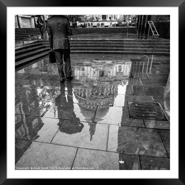 St Paul's Reflections Framed Mounted Print by mark Smith
