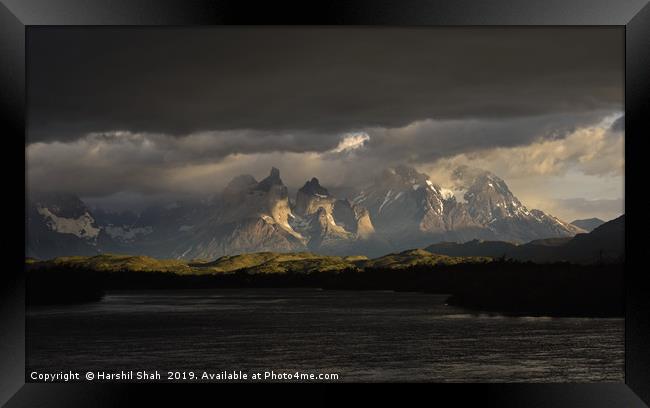 Torres del Paine National Park in Chile Framed Print by Harshil Shah
