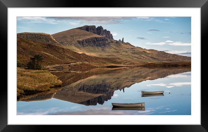 Loch Fada Reflections Framed Mounted Print by Paul Andrews