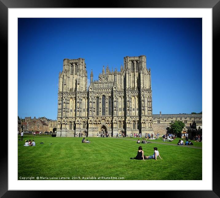 Wells Cathedral, Wells Framed Mounted Print by Maria Luisa Latorre