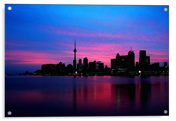 Toronto Skyline Acrylic by Andrew Pelvin