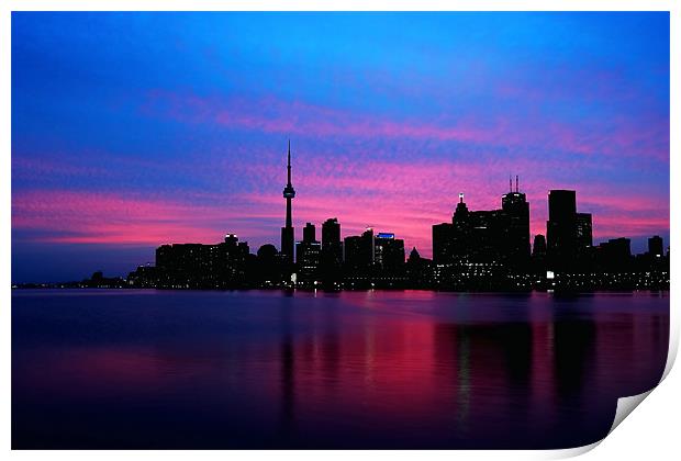 Toronto Skyline Print by Andrew Pelvin