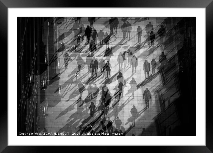 The busy streets of London Framed Mounted Print by WATCHANDSHOOT 