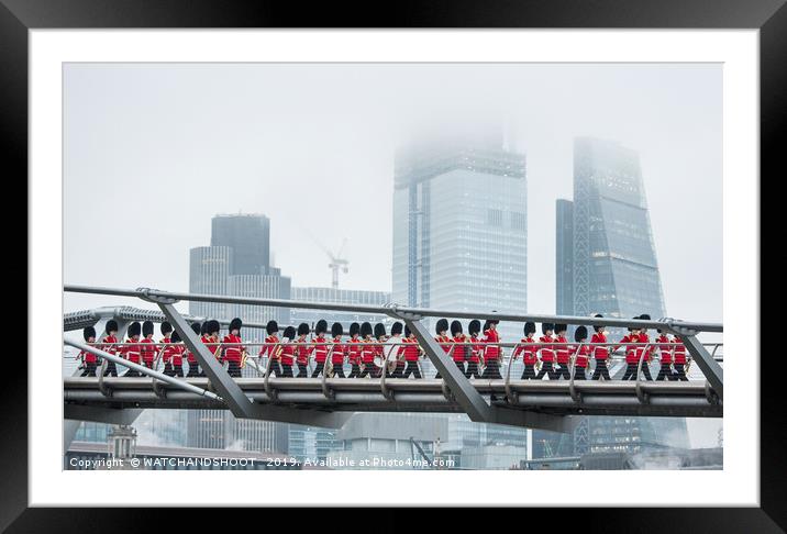 Marching across London Framed Mounted Print by WATCHANDSHOOT 