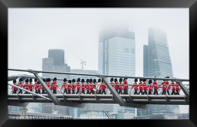 Marching across London Framed Print by WATCHANDSHOOT 