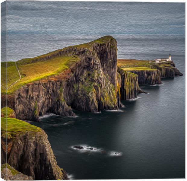 Neist Point Lighthouse Canvas Print by Paul Andrews