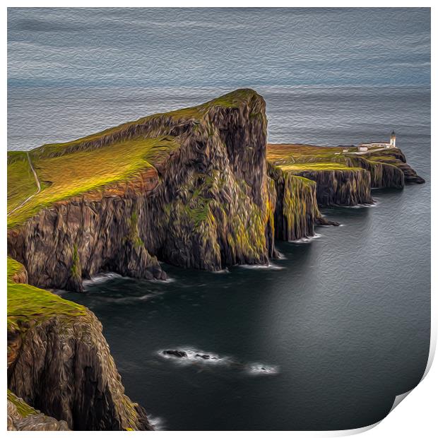 Neist Point Lighthouse Print by Paul Andrews