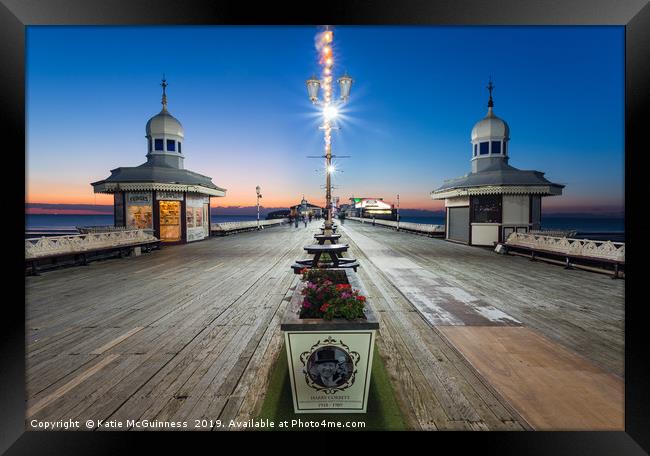 Sunset on Blackpool North Pier Framed Print by Katie McGuinness