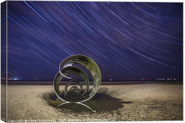 Mary's Shell, clevelys star trails Canvas Print by Katie McGuinness