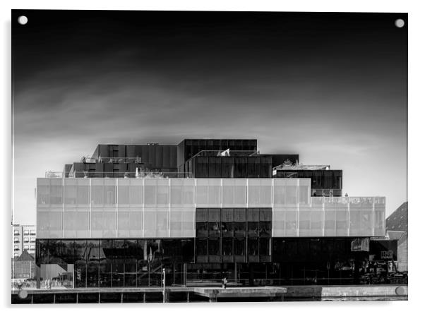 Copenhagen Blox Building Facade Mono Acrylic by Antony McAulay