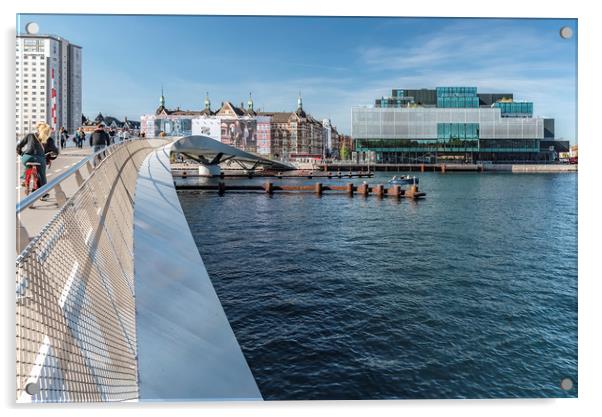 Copenhagen Blox Building From Cycle Bridge Acrylic by Antony McAulay