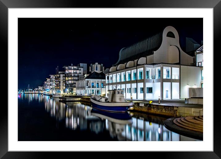 Helsingborg Dunkers Museum at Night Framed Mounted Print by Antony McAulay