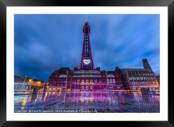 Blackpool Tower and illuminations Framed Mounted Print by Katie McGuinness