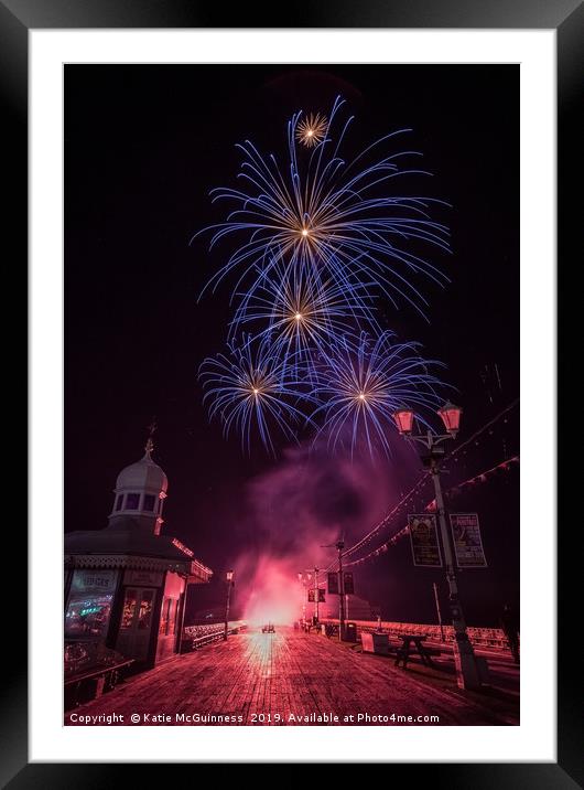 Wold Firework Championships, Blackpool 2019 Framed Mounted Print by Katie McGuinness