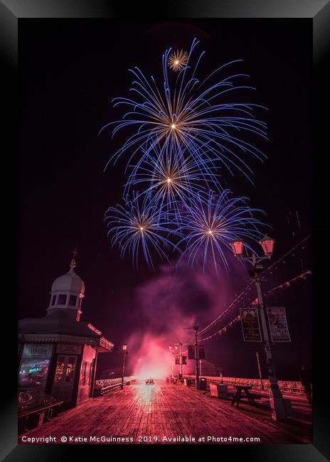 Wold Firework Championships, Blackpool 2019 Framed Print by Katie McGuinness