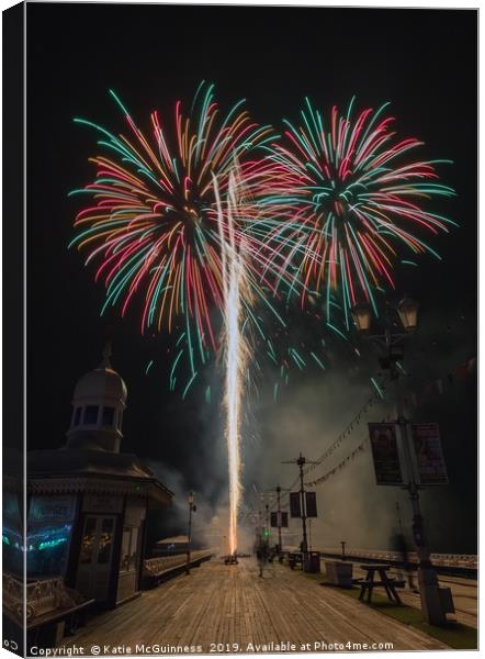 World Firework Championships, Blackpool 2019 Canvas Print by Katie McGuinness