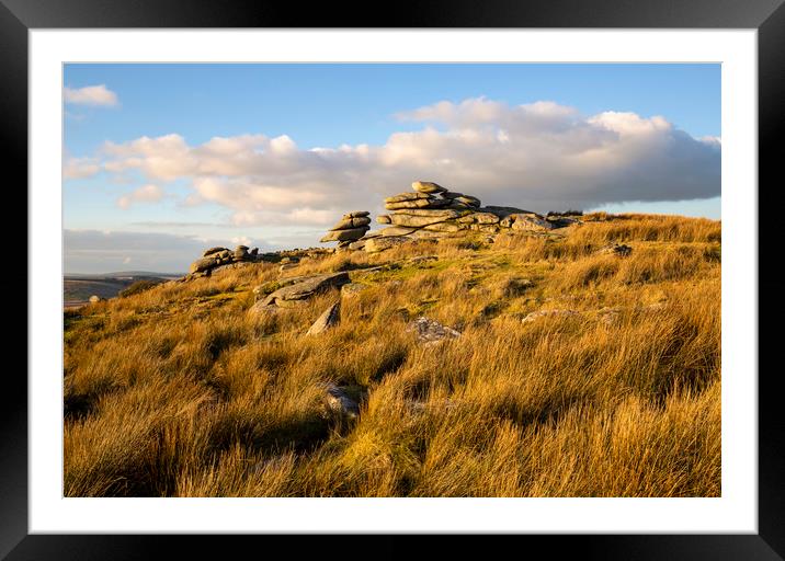 Stowes Hill Bodmin Moor Framed Mounted Print by CHRIS BARNARD
