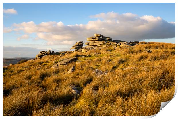 Stowes Hill Bodmin Moor Print by CHRIS BARNARD