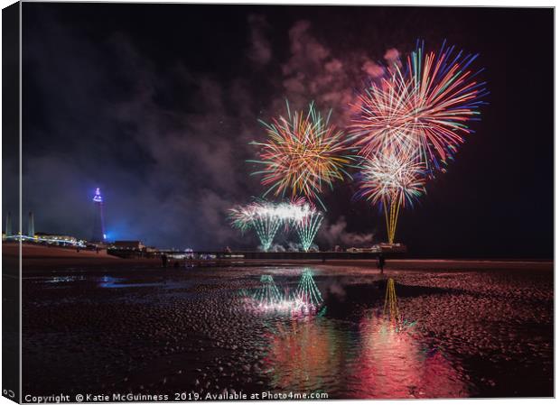 Blackpool World Firework Championships 2019 Canvas Print by Katie McGuinness