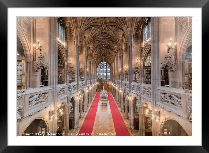 John Rylands Library, Manchester Framed Mounted Print by Katie McGuinness