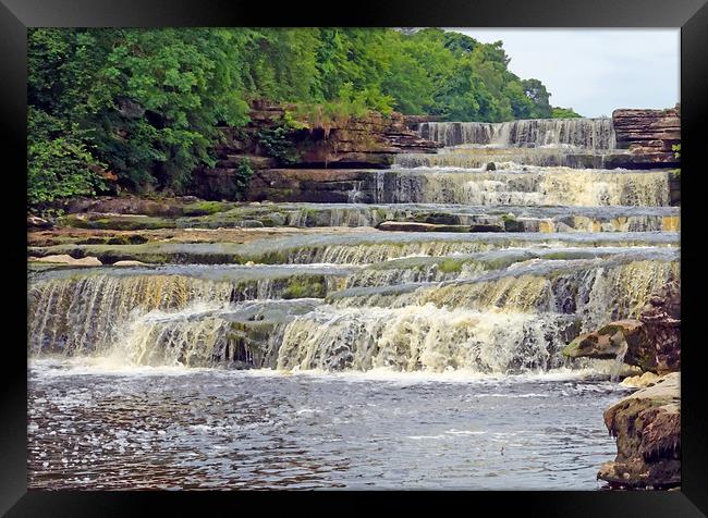          Aysgarth Falls                        Framed Print by Anthony Kellaway