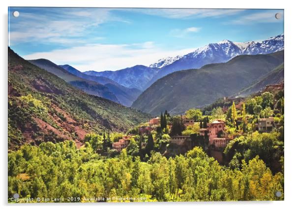 The Atlas Mountains Morocco Acrylic by Ian Lewis