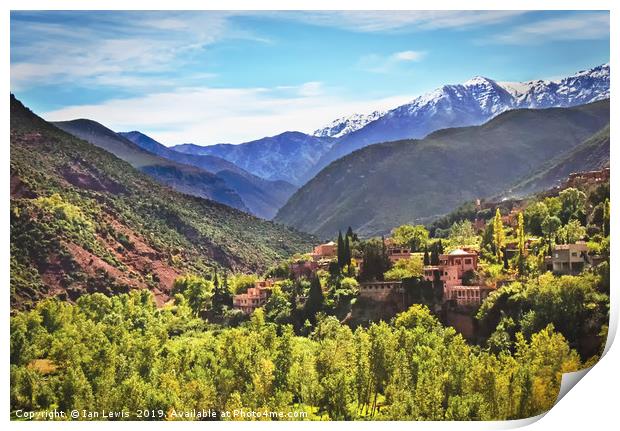 The Atlas Mountains Morocco Print by Ian Lewis