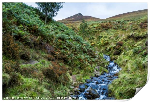 Ringing Roger And Golden Clough, Kinder Scout Print by Martyn Williams