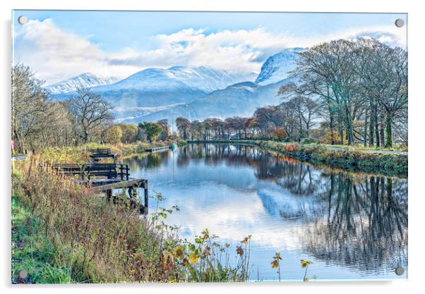 Caledonian Canal Acrylic by Valerie Paterson