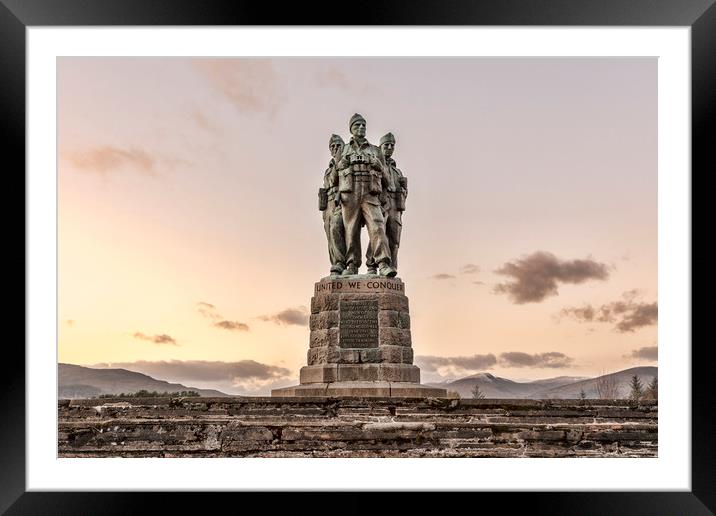 Commando Memorial Framed Mounted Print by Valerie Paterson