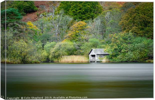 Boat House, Rydal Water, Lake District, Cumbria Canvas Print by Colin Shepherd