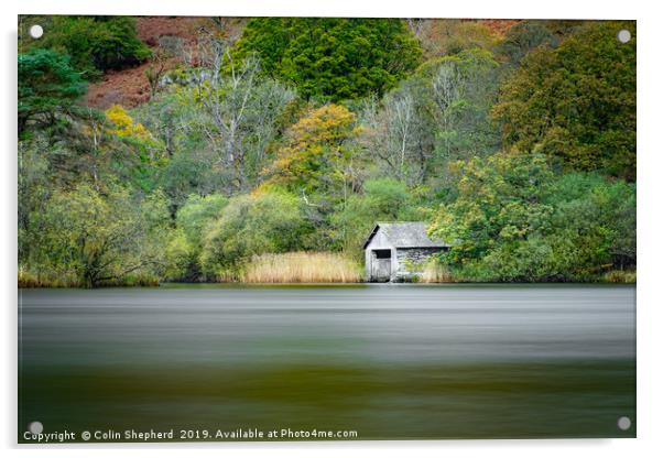 Boat House, Rydal Water, Lake District, Cumbria Acrylic by Colin Shepherd