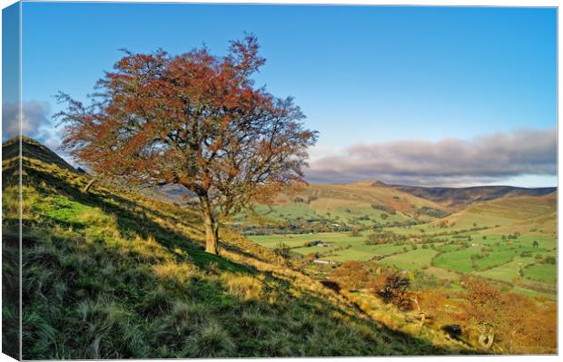 Vale of Edale from Backtor Nook                    Canvas Print by Darren Galpin
