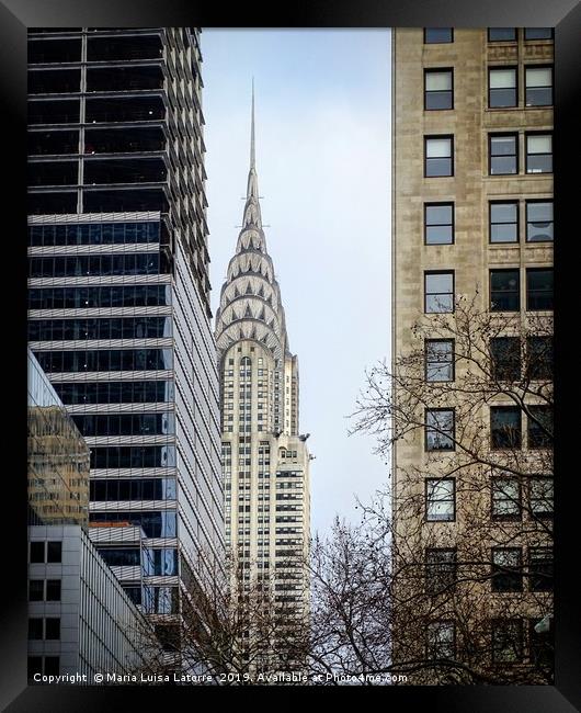 Chrysler Building, Manhattan, US Framed Print by Maria Luisa Latorre