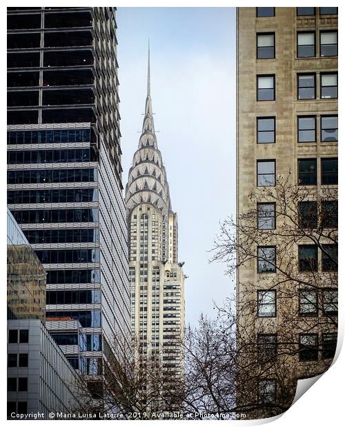 Chrysler Building, Manhattan, US Print by Maria Luisa Latorre