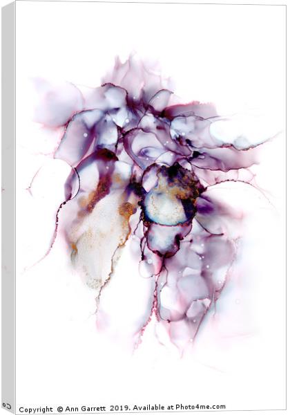 Lilac Ink Abstract 3 Canvas Print by Ann Garrett