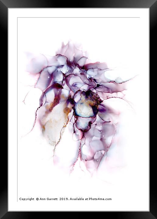 Lilac Ink Abstract 3 Framed Mounted Print by Ann Garrett