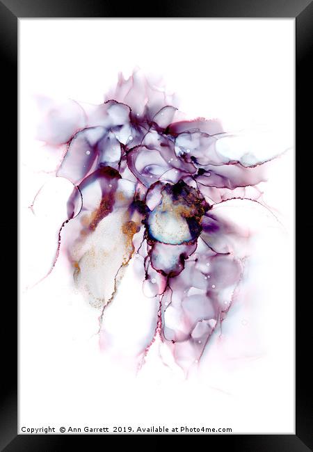 Lilac Ink Abstract 3 Framed Print by Ann Garrett