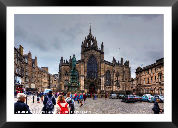 St Giles on the Royal Mile Framed Mounted Print by Tom Gomez