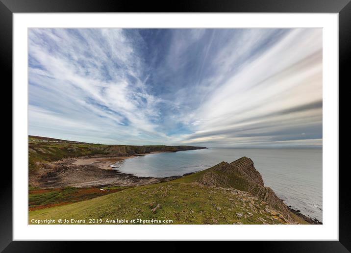 Fall Bay from Tears Point Framed Mounted Print by Jo Evans