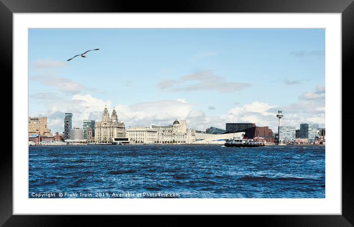 Liverpool’s Waterfront & ‘Three Graces’ Framed Mounted Print by Frank Irwin