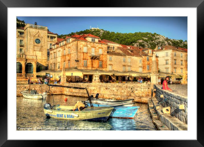 Textures of Hvar  Framed Mounted Print by Rob Hawkins