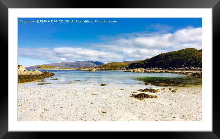 Coral Beach, Applecross, Scotland Framed Mounted Print by EMMA DANCE PHOTOGRAPHY