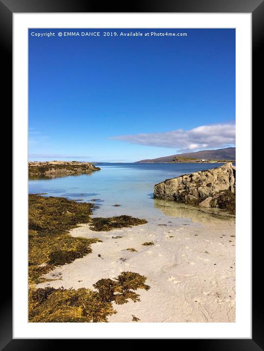 White Sands of Coral Beach, Applecross, Scotland Framed Mounted Print by EMMA DANCE PHOTOGRAPHY