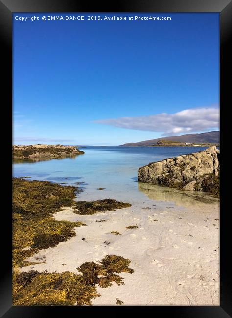 White Sands of Coral Beach, Applecross, Scotland Framed Print by EMMA DANCE PHOTOGRAPHY
