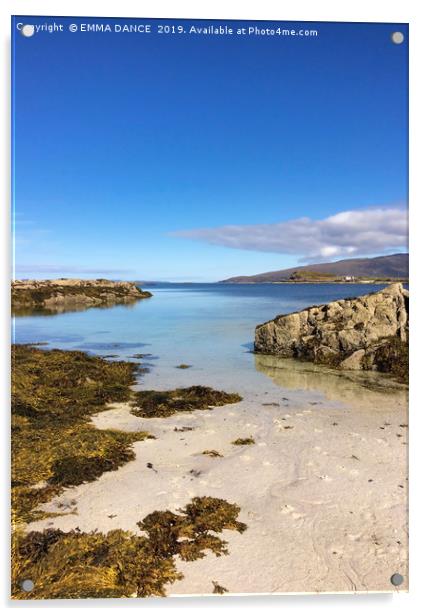 White Sands of Coral Beach, Applecross, Scotland Acrylic by EMMA DANCE PHOTOGRAPHY
